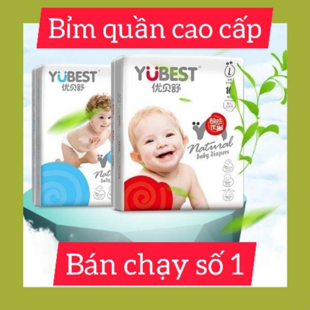 Bỉm YUBEST Angel / Natural nội địa Trung Quốc quần / dán đủ size S132/M108/L96/XL84/XXL72