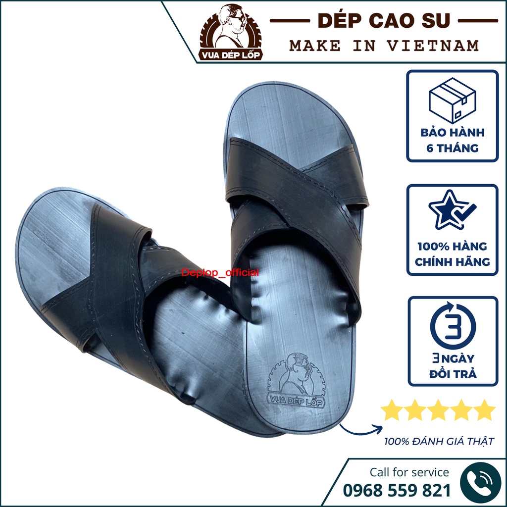 Dép cao su 2 quai chéo thương hiệu deplop_official dép lê tiện dụng trẻ trung năng động DL4