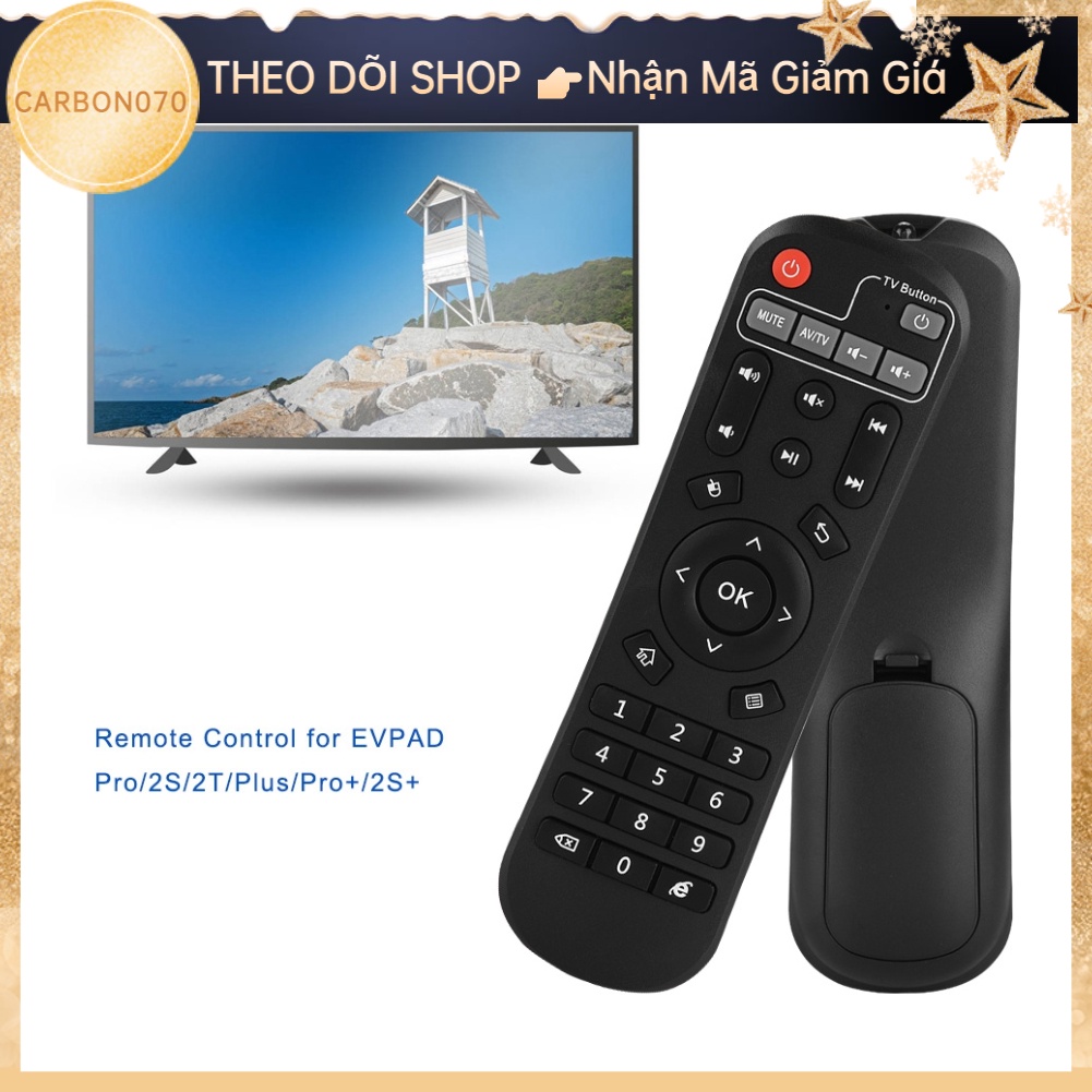 Hàng Sẵn Remote Điều khiển từ xa TV cách 8m  thay thế cho EVPAD Box【Carbon070】