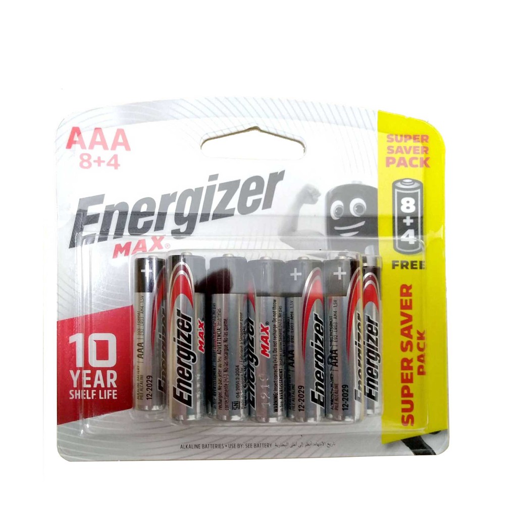 5 vỉ pin Energizer AAA alkaline ( vỉ 12 viên )