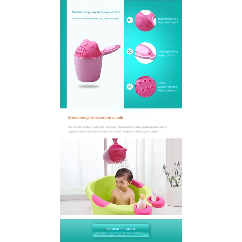 Ly Nước Gội Đầu Kiểu Hoạt Hình Gấu Dễ Thương Cho Bé