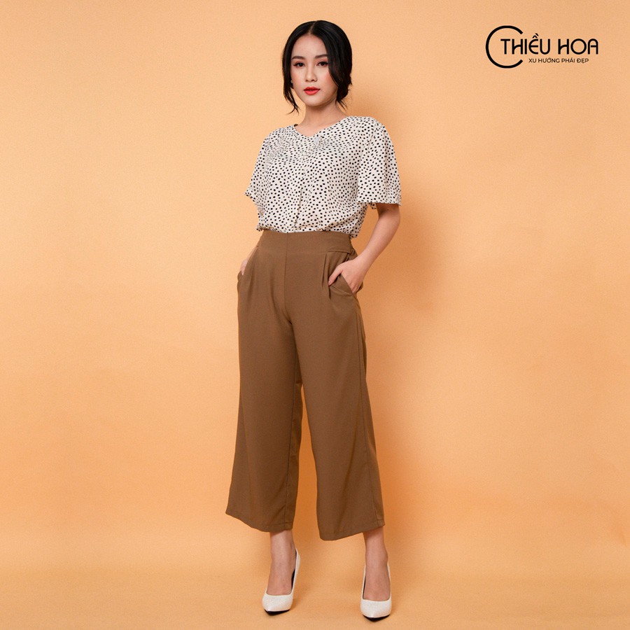 Quần Culottes Vải Chéo Ý Tôn Dáng Thiều Hoa P567