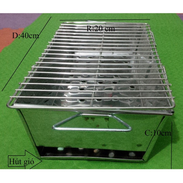 Bếp nướng than hoa inox loại vừa