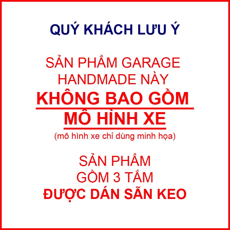 Mô Hình Garage Xe Motor Handmade Tỉ Lệ 1:12 - Không Bao Gồm Moto - 7045.9
