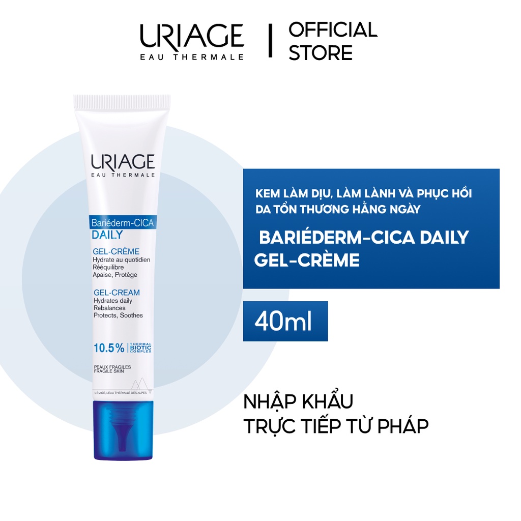 Kem làm dịu và phục hồi da tổn thương hằng ngày URIAGE BARIÉDERM-CICA DAILY GEL-CREAM 40ml