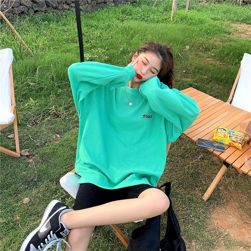 SUXI Áo len dài tay thời trang mùa thu 7 màu tùy chọn cá tính cho nữ