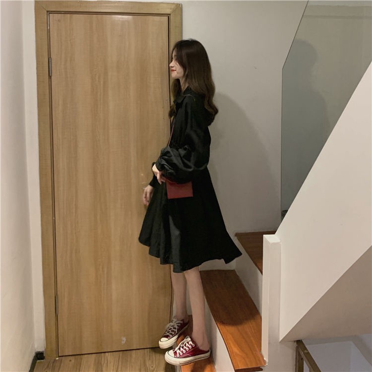  Đầm Đen Tay Dài Thiết Kế Nhấn Eo Phong Cách Vintage | BigBuy360 - bigbuy360.vn