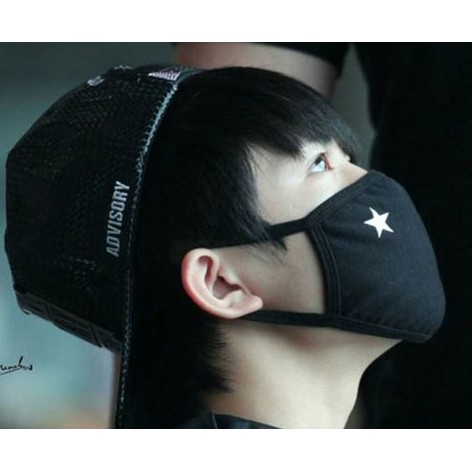 Khẩu Trang Đen Ngôi Sao Cao Cấp | Khẩu Trang Midnight Star Hàn Quốc | BigBuy360 - bigbuy360.vn