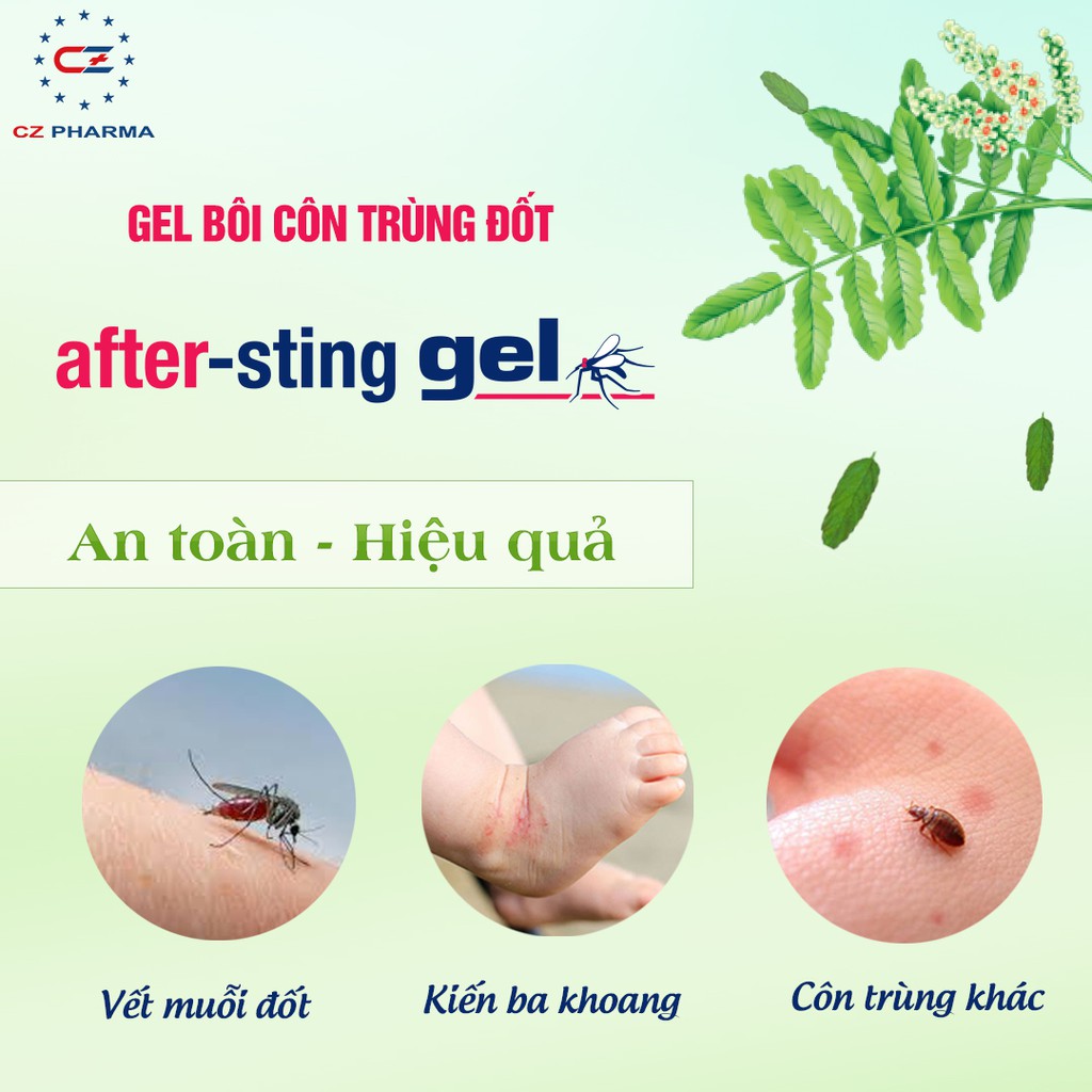 Gel bôi côn trùng cắn AFTER STING - Giảm sưng, ngứa, kích ứng da do muỗi, kiến ba khoang, côn trùng cắn [HÀNG SÉC]