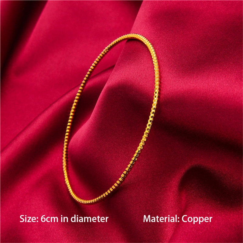 Jewelry Fashion Wristband Bracelet 18K Saudi Gold Plated Korean Glossy Women'S Bracelet With Thin Circle Jewelry Accessories XWNYDER