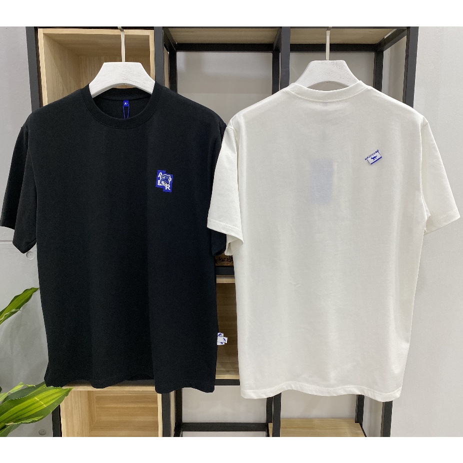 Áo Thun Ngắn Tay Thêu Chữ Và Hình Cáo Nhỏ Phong Cách Đường Phố Cho Nam Và Nữ
