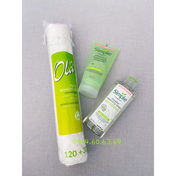 Combo Làm Sạch Da Mặt Simple 3in1 ( BTT +SRM+NTT)