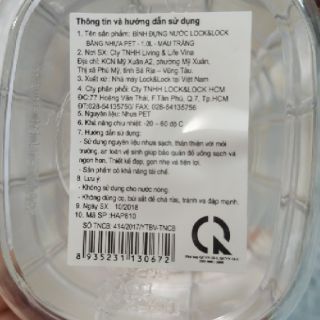 BÌNH ĐỰNG NƯỚC LOCK&LOCK