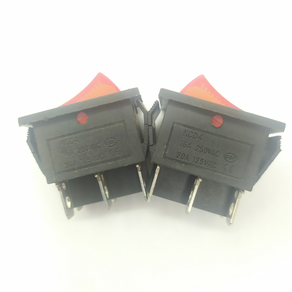 [Combo] 2 công tắc bập bênh 6 chấu 3x2.5x3cm có đèn loại tốt - Điện Việt