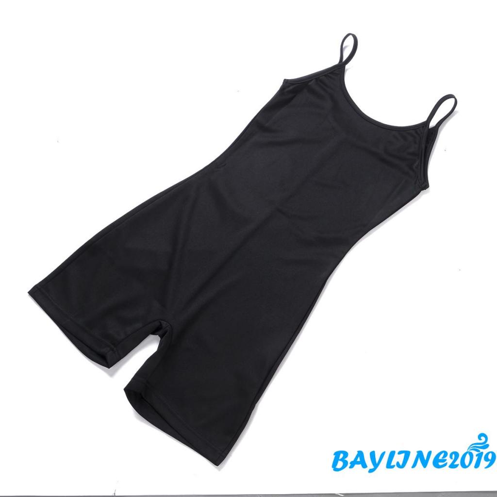 Áo Liền Quần Ngắn Hai Dây Màu Trơn Dáng Ôm Thời Trang Mùa Hè Dành Cho Bạn Nữ