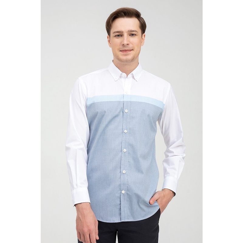 Áo sơ mi nam tay dài phối màu , thời thượng, lịch lãm, chỉn chu John Henry - WS22SS09C-LCUS