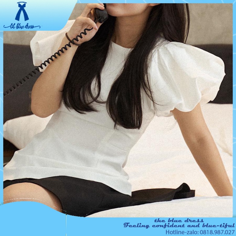 ✨QUẢNG CHÂU CAO CẤP✨ Áo trắng cổ tròn, tay phồng xinh xắn 🔥FREESHIP🔥 bigsize công chúa tiệc cưới giá rẻ đẹp size lớn