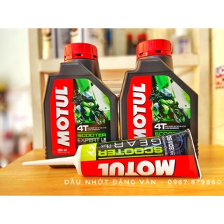 COMBO NHỚT MOTUL EXPERT LE 800ML + NHỚT HỘP SỐ MOTUL (XE TAY GA)