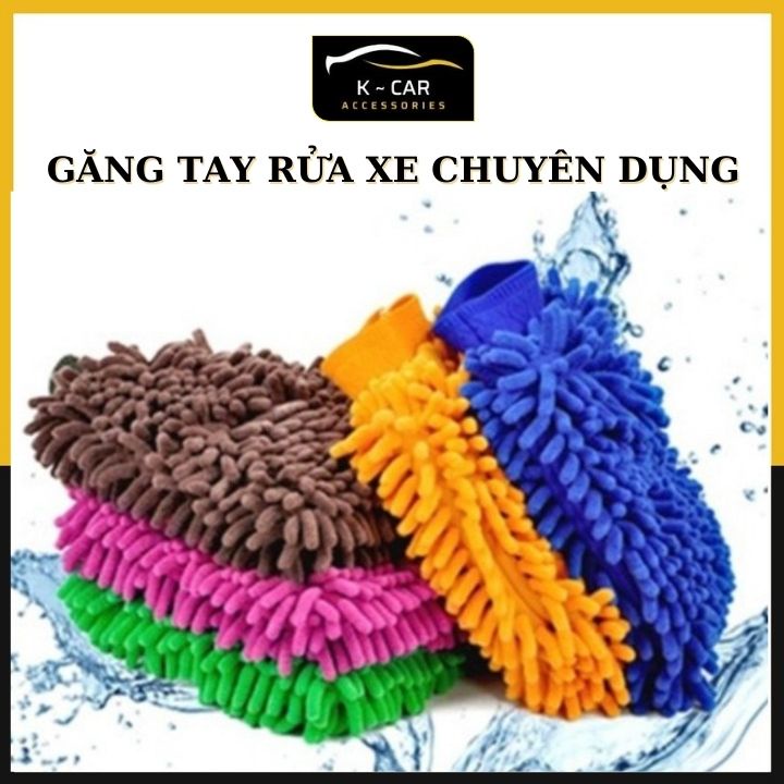 Găng tay lau rửa xe chuyên dụng cho xe ô tô, xe máy, nhà cửa siêu thấm, siêu sạch, chống trầy an toàn cho tay