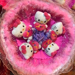 Hoa Gấu Bông kitty 5 con