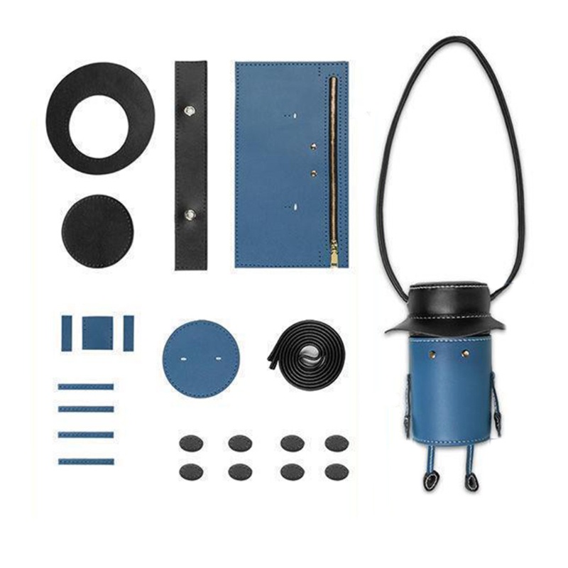 Túi Xách Bucket Da Pu Hình Trụ Mini Làm Thủ Công Thiết Kế Dễ Thương