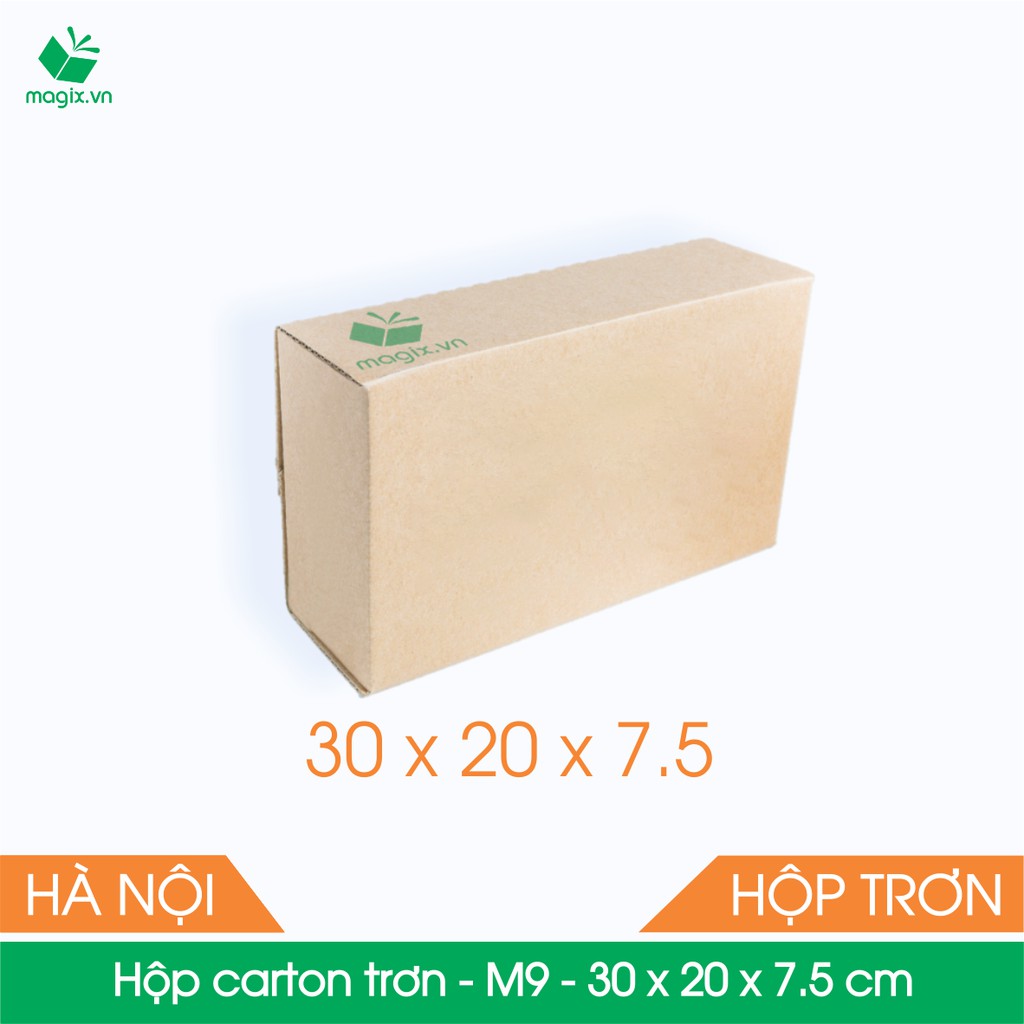 M9 - 30x20x7,5 cm - 100 Thùng hộp carton trơn đóng hàng