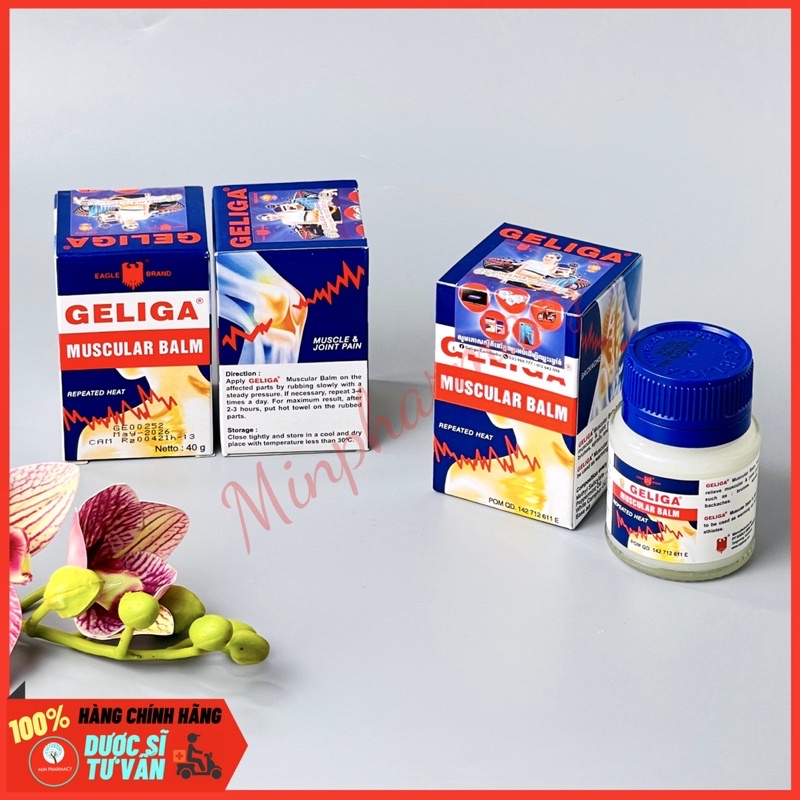 Dầu Cù Là Lửa Giảm đau nhức cơ bắp GELIGA Muscular Balm Indonesia Lọ 40g - Minpharmacy