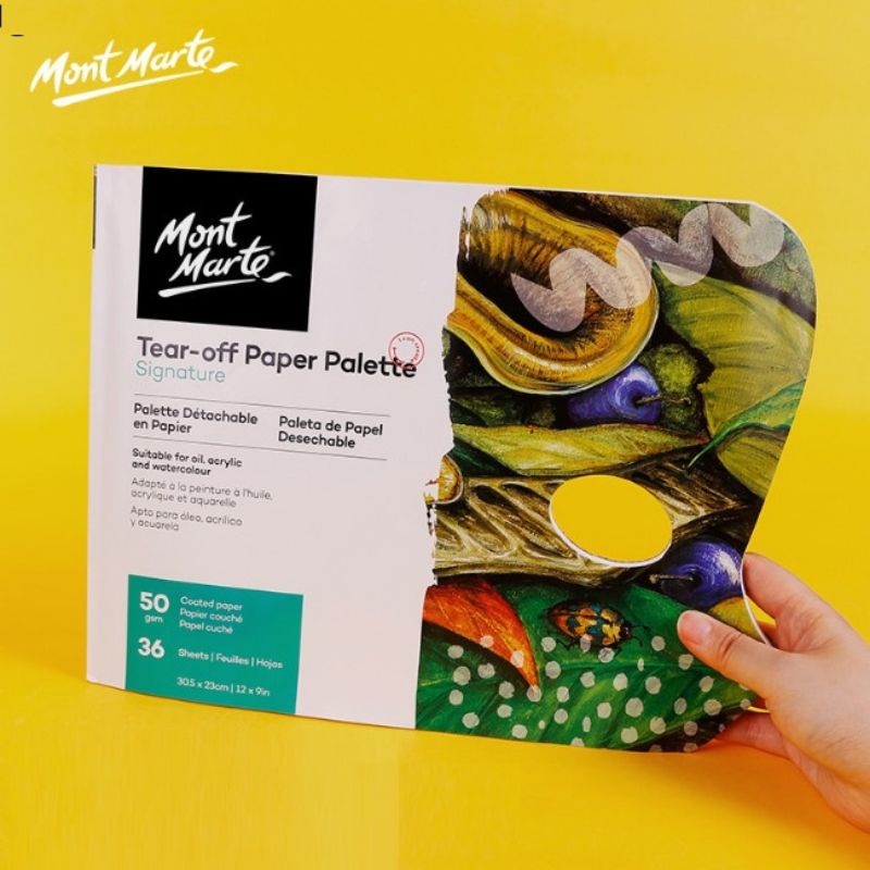 Palette Giấy Mont Marte Tear Off Paper Palette - Bảng Pha Màu Giấy - 36 Tờ 50gsm