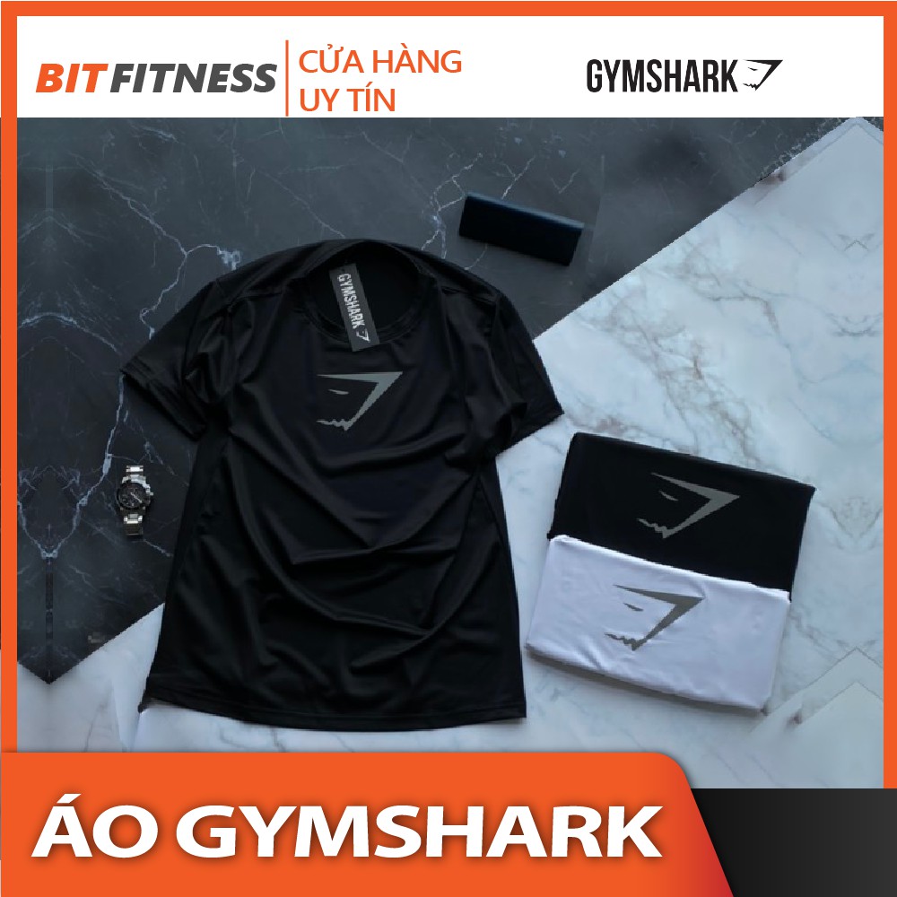 Áo thun cao cấp Gymshark logo phản quang - Áo thun tập gym chất poly dày xuất dư xịn - BiT Fitness TEE.GS.LGH