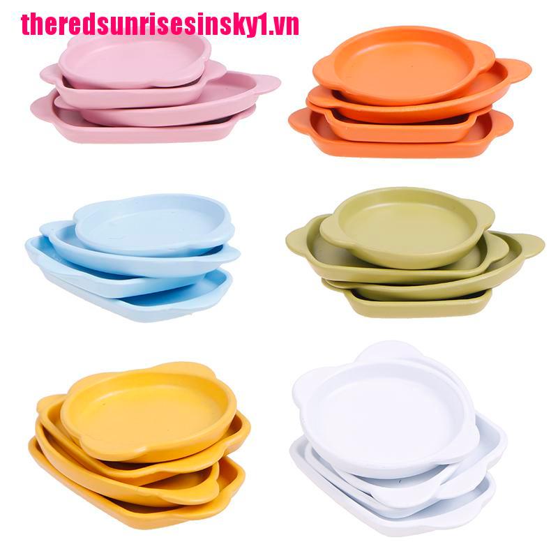 Set 4 Dĩa Đựng Thức Ăn Tỉ Lệ 1 / 12 Cho Nhà Búp Bê