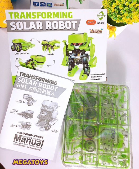 Đồ Chơi Giáo Dục Stem - Lắp Ráp Robot Khủng Long Biến Hình Chạy Bằng Năng Lượng Mặt Trời 218