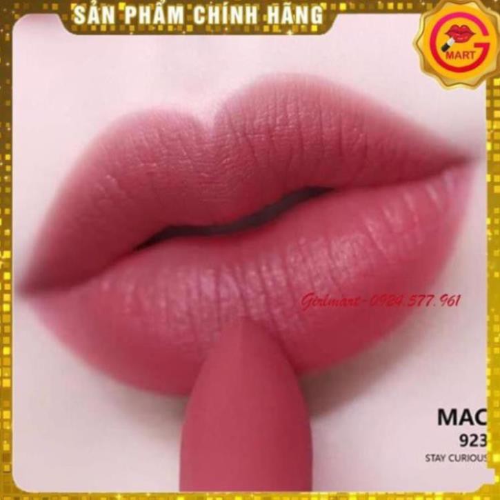 Son MAC Powder Kiss Màu 923 Stay Curious Đỏ Cam Đất
