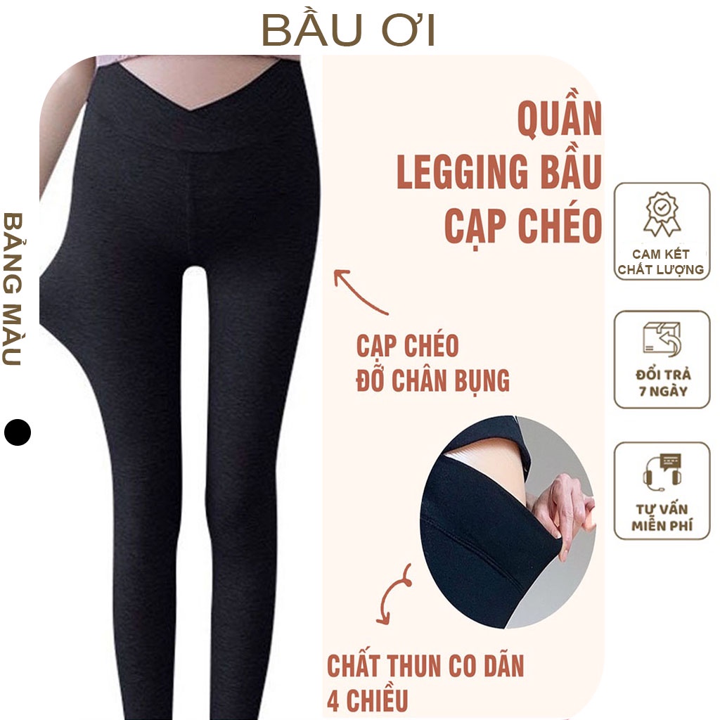 [BÂUOI Q05] QUẦN BẦU LEGGING CẠP CHÉO DÁNG DÀI CO GIÃN 4 CHIỀU - QUẦN BẦU CÔNG SỞ ĐẸP FREE SIZE ĐẾN 65 KG