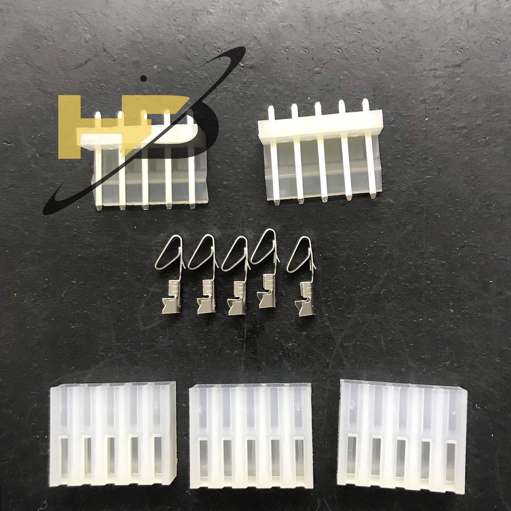 Bộ Header CH-3.96mm 5P Gồm Đầu Nhựa Đực, Cái, Lõi Sắt, Đầu Cắm Connector (Có Bán Lẻ Từng Loại)