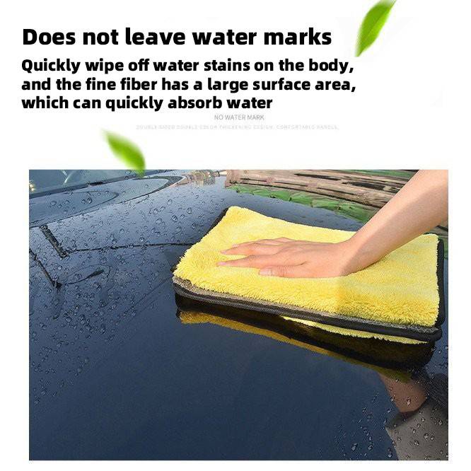 Khăn làm sạch hai mặt bằng vi sợi khăn dày thấm hút tốt vệ sinh xe hơi tiện dụng 30*30