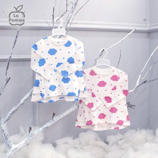 TL035 Áo dài tay bóng mây bèo 2 tầng