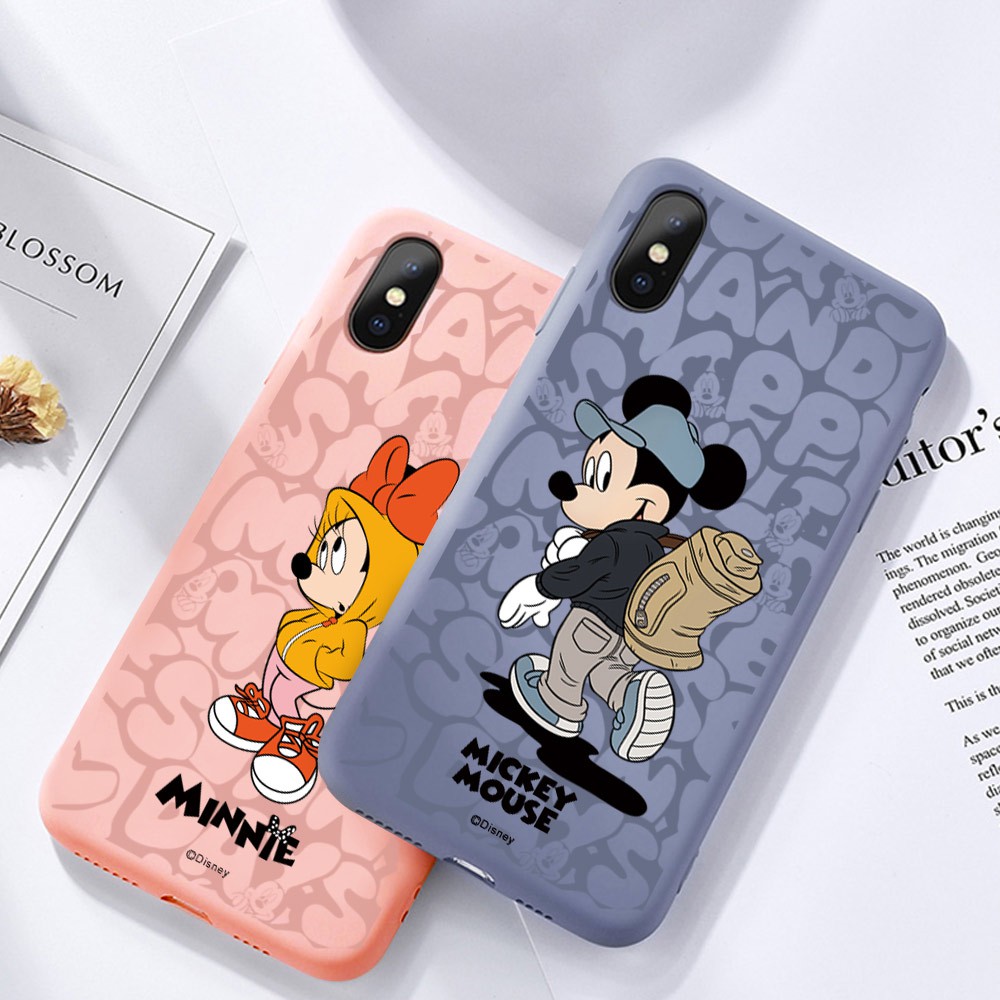 Samsung Galaxy S7 Edge S8 S9 Plus S9+ S8+  Disney Cartoon Anime Mickey Minnie Mouse Matte Back Cases Protective Soft Phone Case Full Cover Shockproof Casing Ốp lưng điện thoại Bao mềm In Hình cho