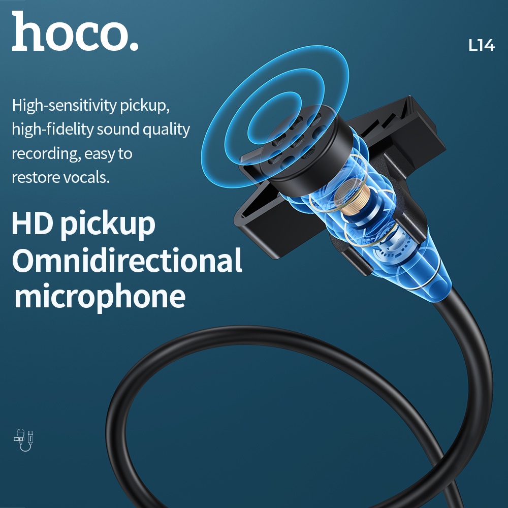Micro cài áo mini HOCO. L14 tiện dụng thích hợp cho điện thoại ip samsung