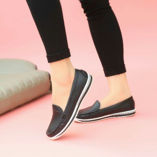 (Sale giá gốc 380k)Giày slip on da nữ -Giày lười nữ da bò cao cấp