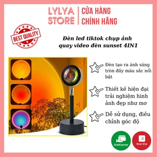 Đèn led tiktok chụp ảnh quay video đèn sunset 4IN1 hiệu ứng màu hoàng hôn cầu vồng LYLYA STORE