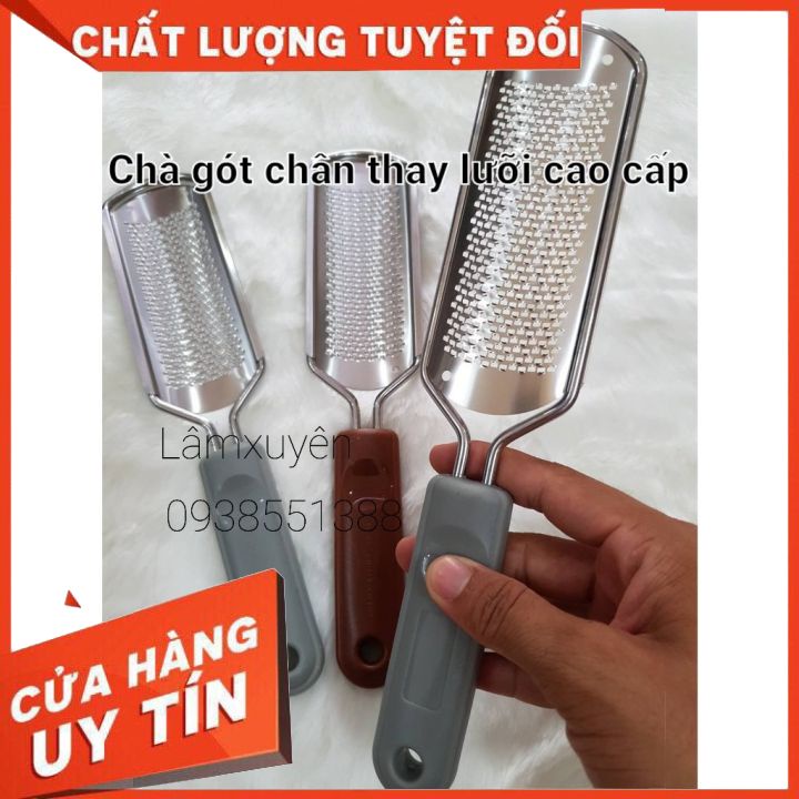 Cây Chà Gót Chân INOX các loại; lưỡi thay loại dày  FREESHIP  dễ thao tác lưỡi dao bằng nhôm chống rỉ sét [chính hãng]