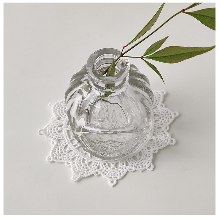 Đế lót ly ren kiểu Pháp cổ điển / Khăn trải bàn ren họa tiết phong cách vintage