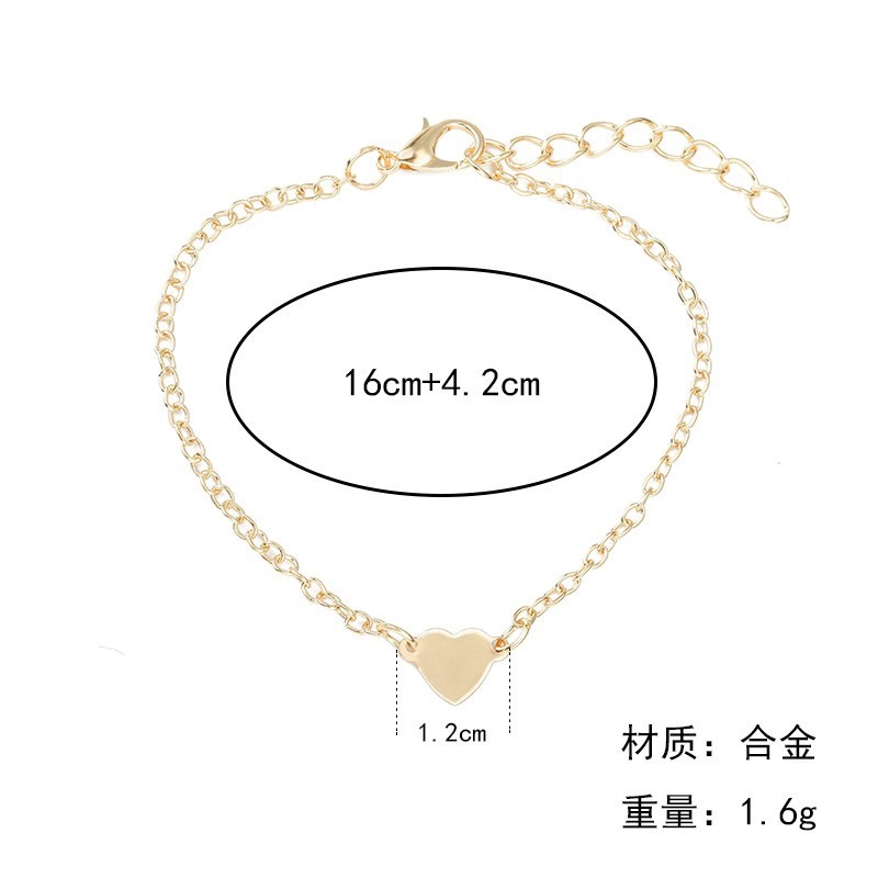 Vòng đeo tay phối mặt hình trái tim thời trang | BigBuy360 - bigbuy360.vn