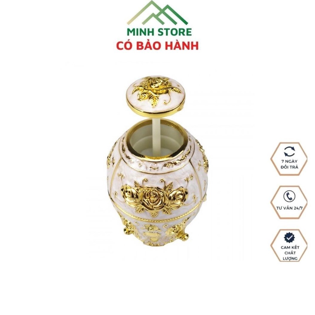 Lọ Đựng Tăm Hoàng Gia Hàng Cao Cấp Nắp Bật