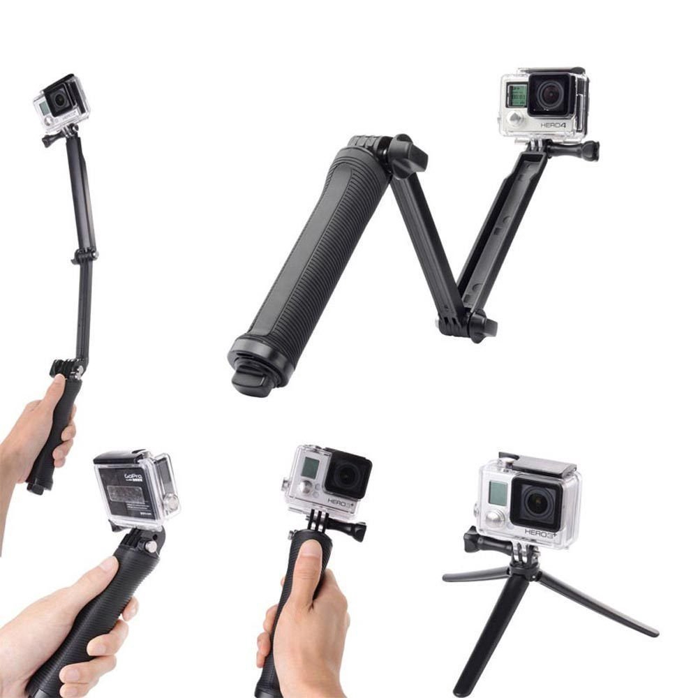 Bộ tay cầm cao cấp có thể gấp lại cho camera GoPro Hero 7 6 5 4 và camera hành trình Yi 4K Sjcam Eken Go Pro