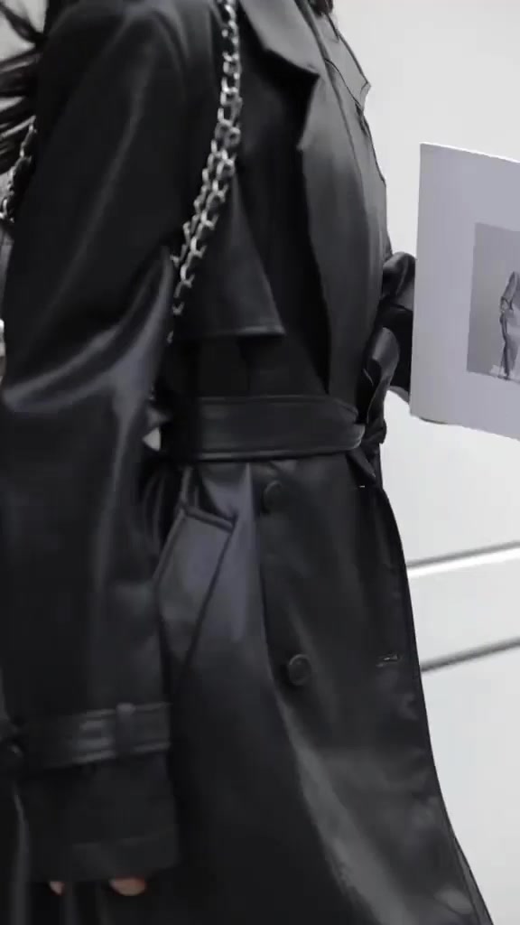 Măng tô da đen cao cấp | BigBuy360 - bigbuy360.vn