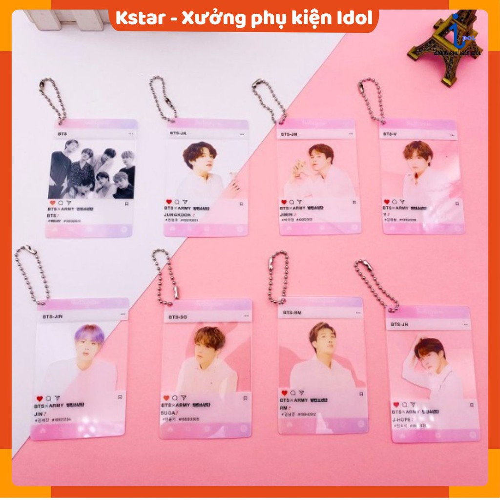 Móc khoá card instagram Good Final thành viên Bangtan