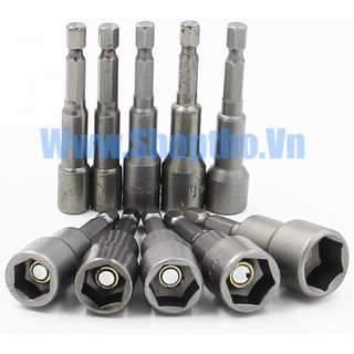 Bộ 10 đầu vặn bulong chuôi lục giác ( từ 6 đến 15mm)