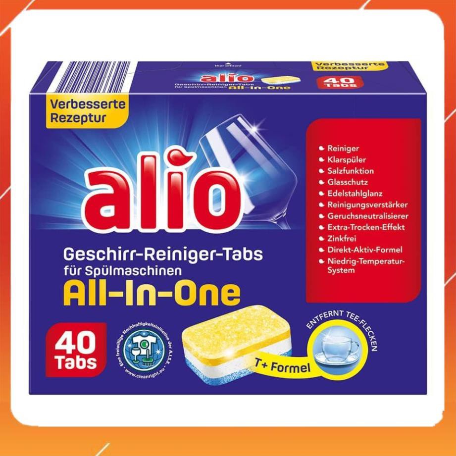  [TRỢ GIÁ THƯƠNG HIỆU] Viên rửa bát Alio All in one 40 viên