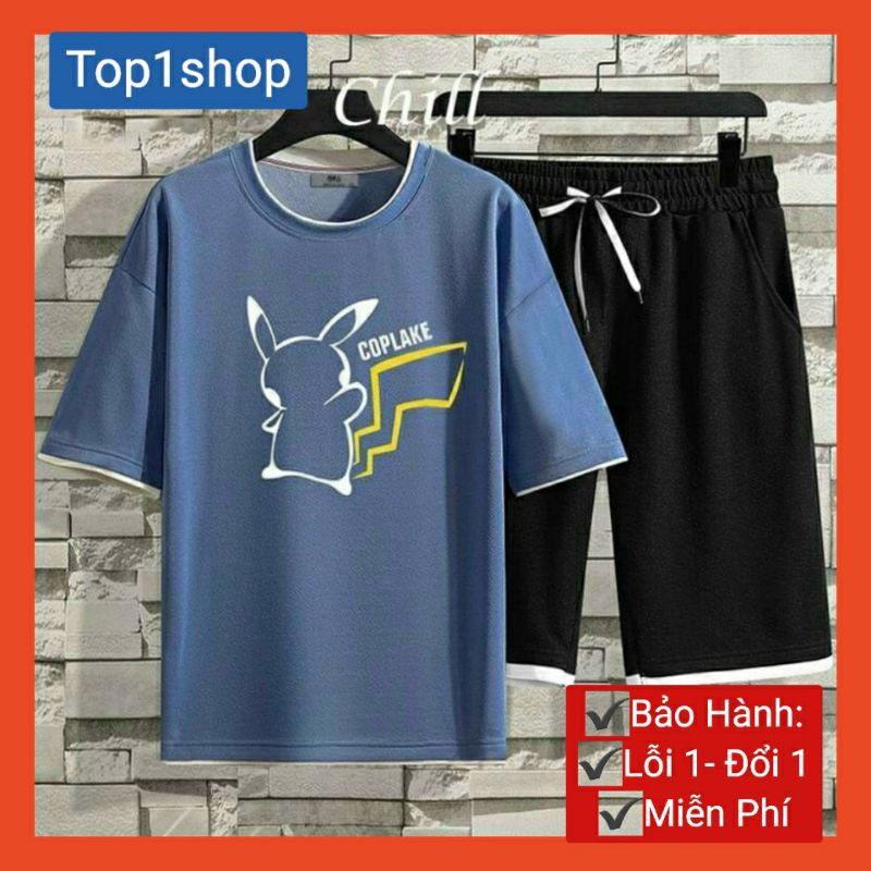 Đồ bộ hè nam in hình mặt hề cực chất 2021